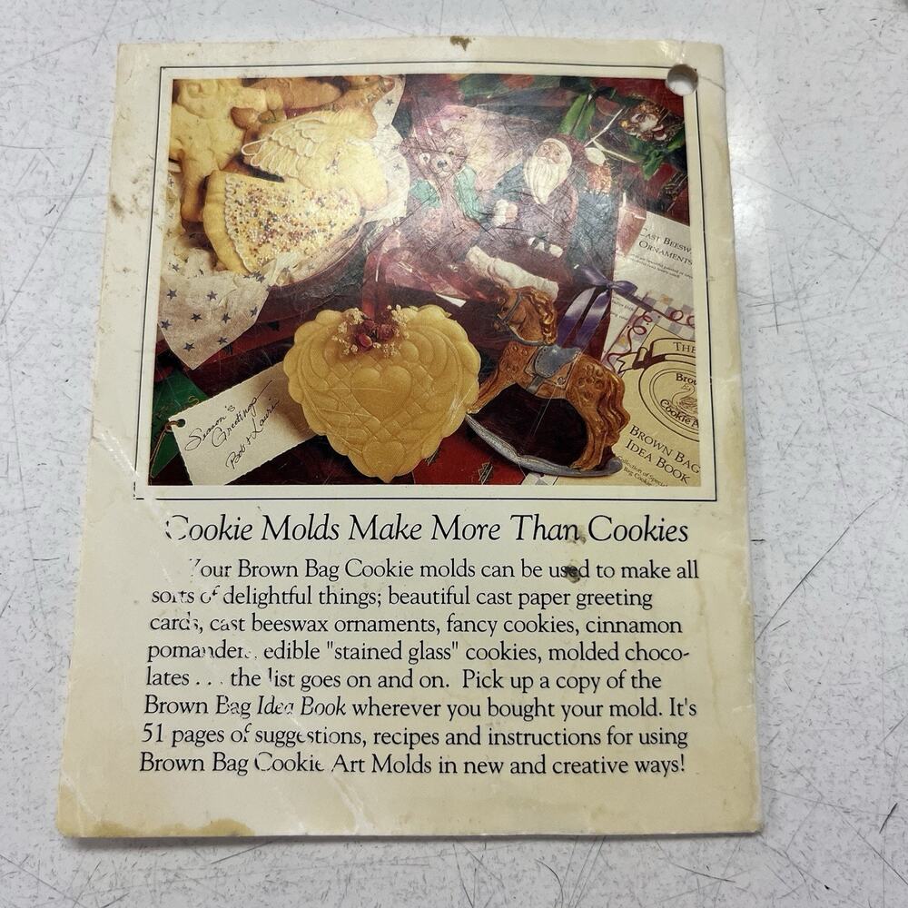 3 Vintage 80’s 90’s Lot Brown Bag Cookie Molds Gingerbread House, Heart, Angel - Picture 9 of 9